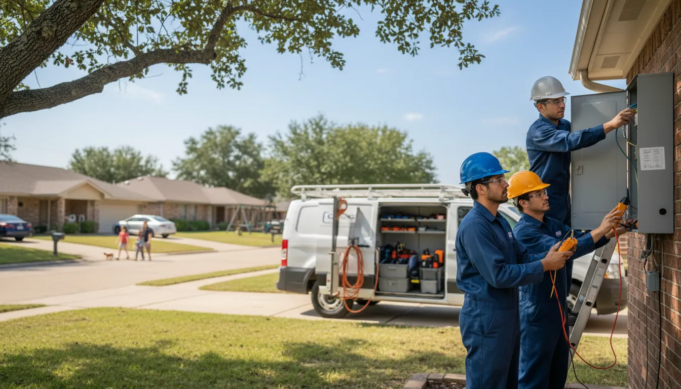Certified electrician providing emergency electrical services in Combined Locks, WI